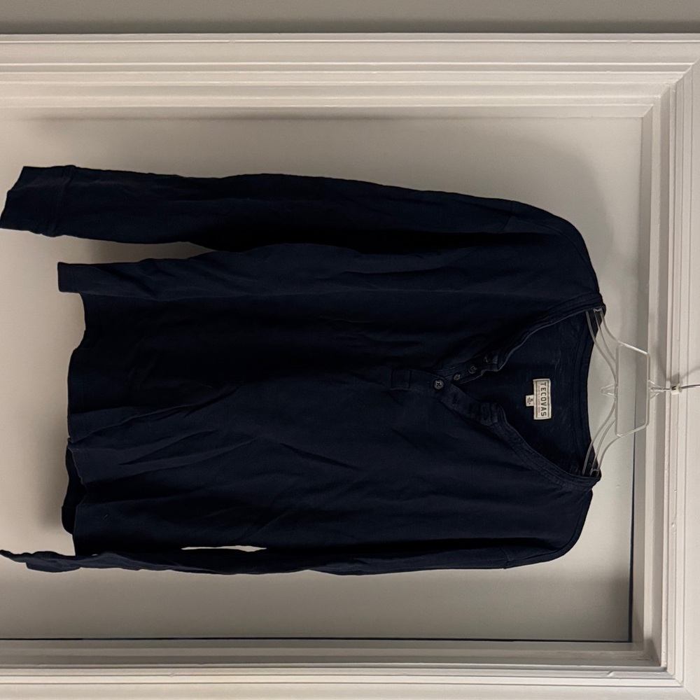Tecovas Navy Long Sleeve Shirt